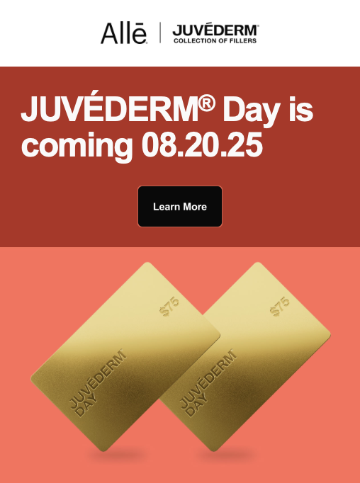 JUVEDERM DAY Promo Graphic for August 20th 2025